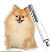 HKM-908755 Stainless Steel Dematting Comb for Dogs - Grooming Brush with User-Friendly Handle for Knots and Mats Removal