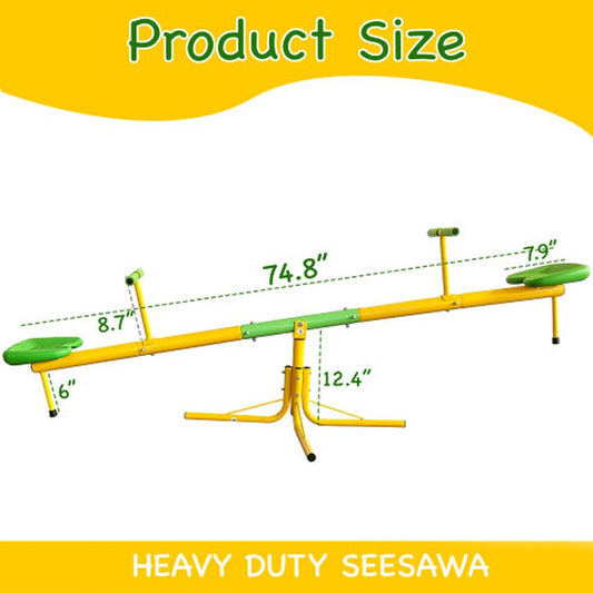 HKM-320915 Outdoor 360 Degree Rotating Seesaw Playground Equipment for Kids