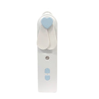 HKM-816787 Portable Handheld Mini Fan with Moisturizing Spray Function - White/Blue