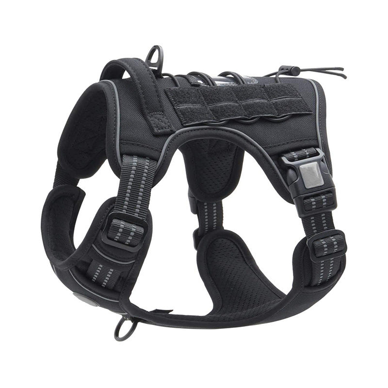 HKM-583891 Reflective Nylon Traction Rope with Adjustable Chest Harness for Outdoor Training