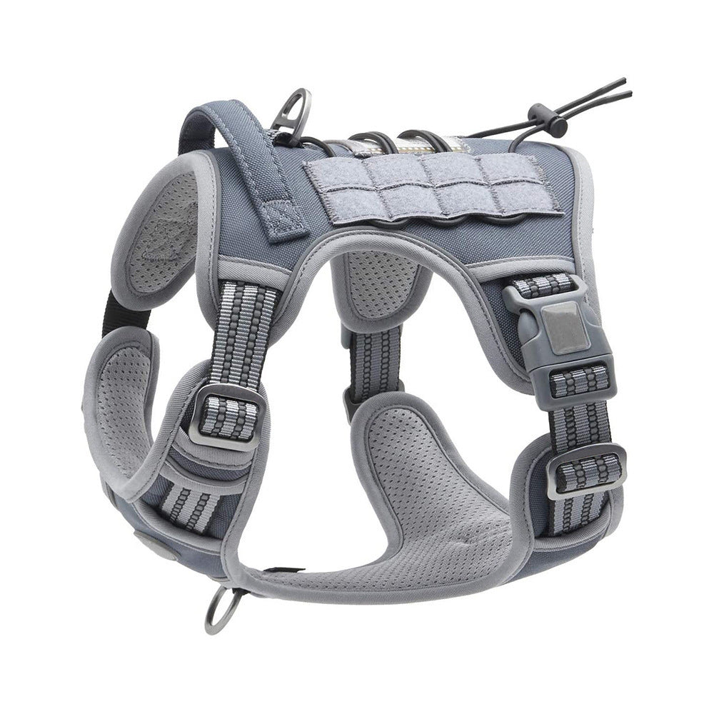 HKM-583891 Reflective Nylon Traction Rope with Adjustable Chest Harness for Outdoor Training