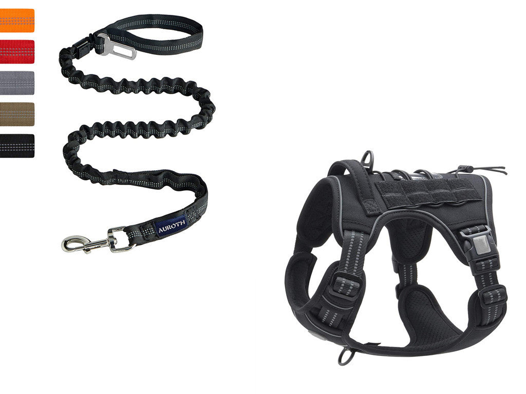 HKM-583891 Reflective Nylon Traction Rope with Adjustable Chest Harness for Outdoor Training