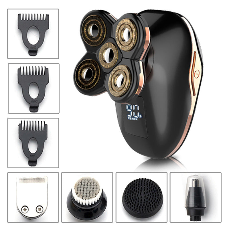 HKM-538643 LCD Digital Display Electric Shaver with IPX5 Waterproof Design, 90-Minute Battery Life, USB Charging