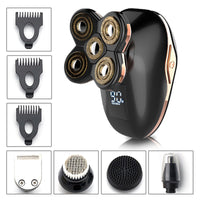 HKM-538643 LCD Digital Display Electric Shaver with IPX5 Waterproof Design, 90-Minute Battery Life, USB Charging