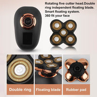 HKM-538643 LCD Digital Display Electric Shaver with IPX5 Waterproof Design, 90-Minute Battery Life, USB Charging