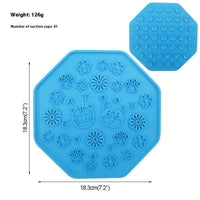 HKM-109139 Silicone Licking Mat with Suction Cups for Pet Distraction and Slow Feeding - Available in Multiple Colors