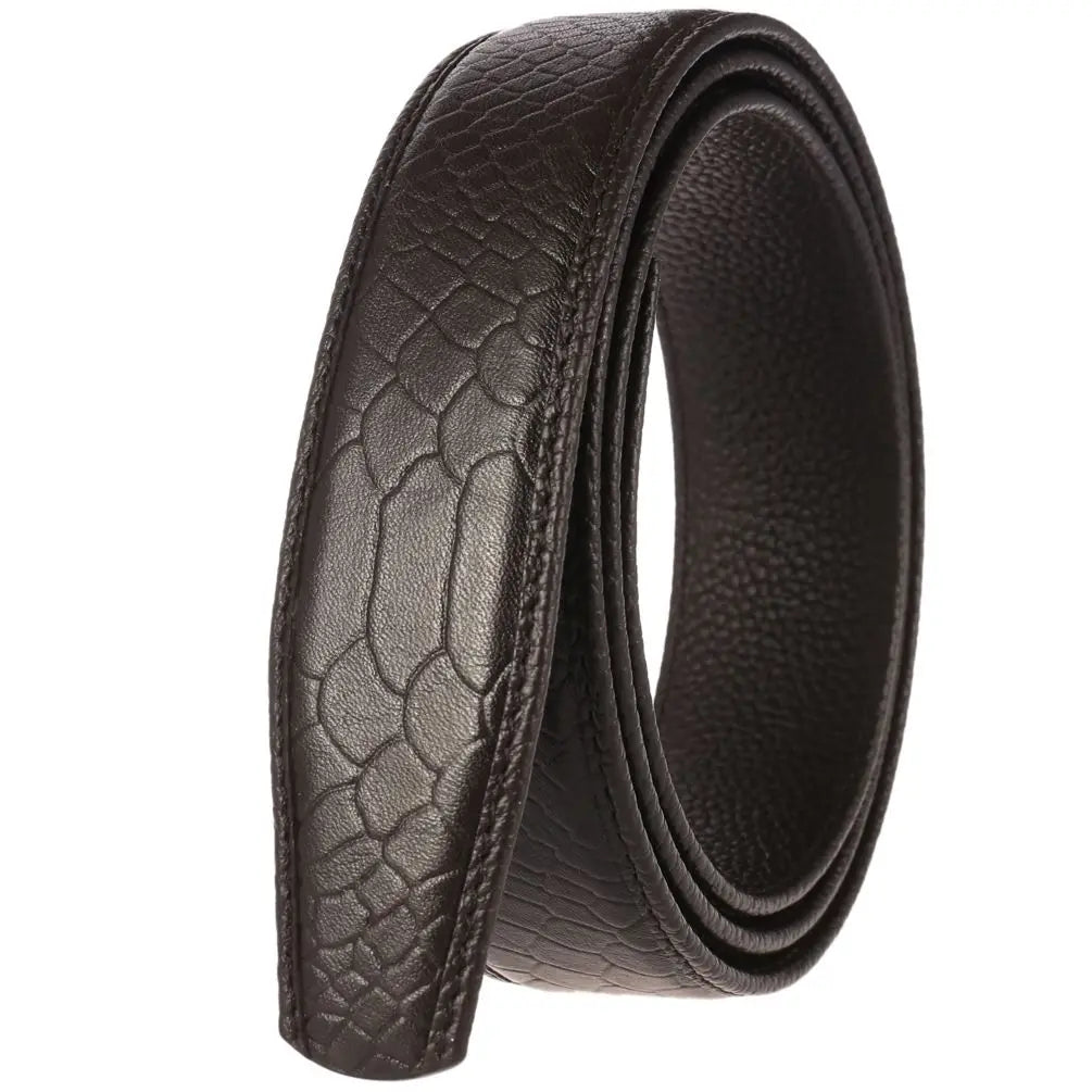 HKM-322579 Luxury Men's Crocodile Pattern Leather Belt