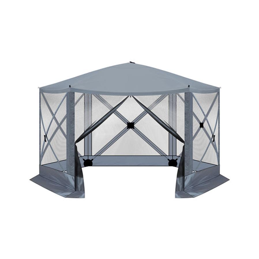 HKM-631635 Dark Gray Hexagonal 12X12ft Automatic Folding Canopy Tent