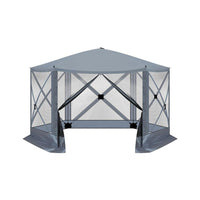 HKM-631635 Dark Gray Hexagonal 12X12ft Automatic Folding Canopy Tent
