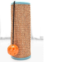 HKM-412435 Sisal and Loop Carpet Cat Scratching Post with Velcro Foot Pads for Furniture Protection