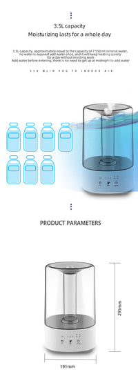 HKM-419475 Ultrasonic Humidifier for Home and Office – Colorful Aromatherapy & Silent Operation