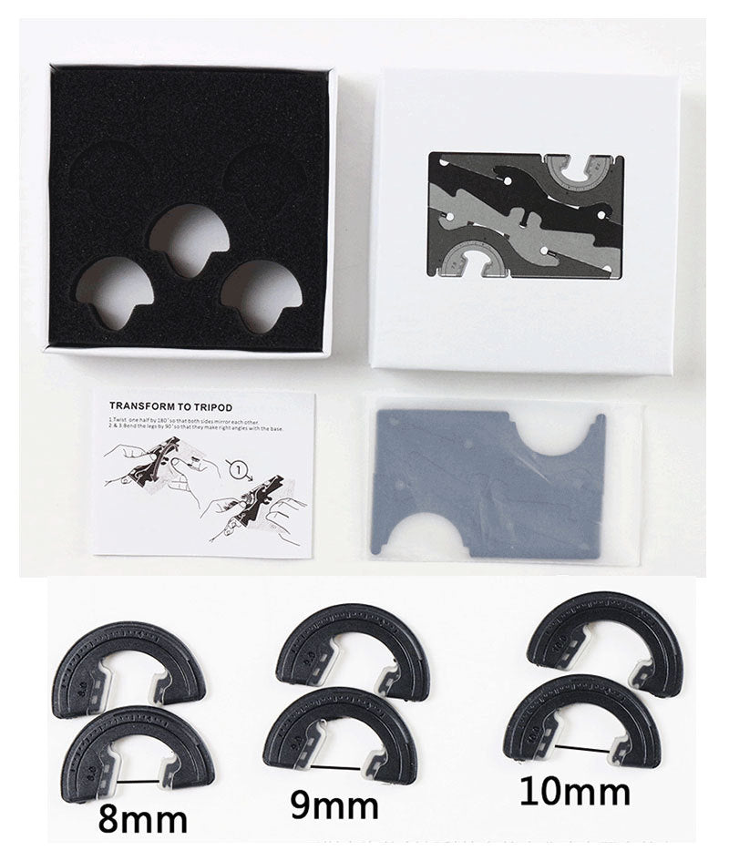 KTX-270227 Universal Lazy Bracket Mobile Phone Holder - Black Plastic Desktop Accessory