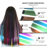 HKM-001683 18-Inch Wig Hair Extension in Vibrant Color with Natural Appearance