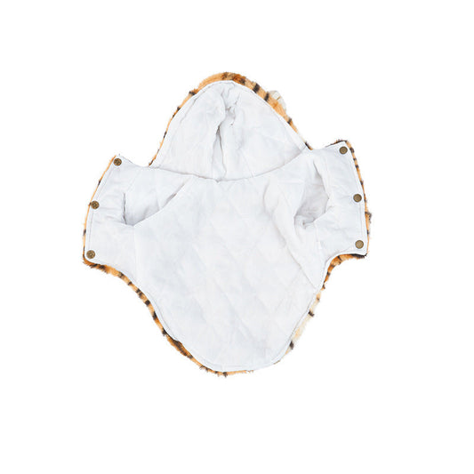 JMT-603210 Stylish Brown Tiger Grain Pet Coat for New Year's Celebrations - Universal Fit, Made of Durable Polyester