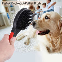 HKM-198611 2-in-1 Double-Sided Pet Grooming Comb for Dogs and Cats - Effective Shedding & Dirt Removal Tool