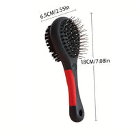 HKM-198611 2-in-1 Double-Sided Pet Grooming Comb for Dogs and Cats - Effective Shedding & Dirt Removal Tool