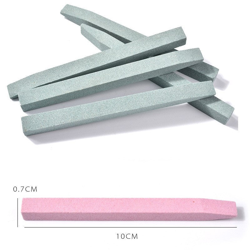 HKM-550739 Nail Quartz Abrasive Grinding Stick in Pink and Dark Green - One Piece