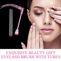 HKM-606803 Disposable Eyelash & Mascara Brushes with Tubes - Spiral Shaped Spoolie Wands for Makeup & Cleaning - 10 Pcs in 4 Colors
