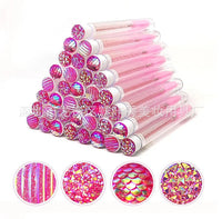 HKM-606803 Disposable Eyelash & Mascara Brushes with Tubes - Spiral Shaped Spoolie Wands for Makeup & Cleaning - 10 Pcs in 4 Colors