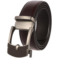 HKM-758931 Men's Casual Leather Belt with Multi-style Two-layer Buckle - Model LY36-000010-1