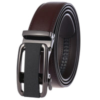HKM-758931 Men's Casual Leather Belt with Multi-style Two-layer Buckle - Model LY36-000010-1