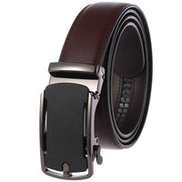 HKM-758931 Men's Casual Leather Belt with Multi-style Two-layer Buckle - Model LY36-000010-1