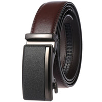 HKM-758931 Men's Casual Leather Belt with Multi-style Two-layer Buckle - Model LY36-000010-1
