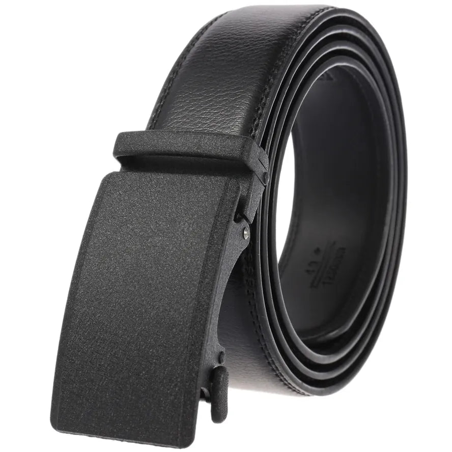 HKM-758931 Men's Casual Leather Belt with Multi-style Two-layer Buckle - Model LY36-000010-1