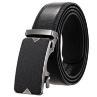 HKM-758931 Men's Casual Leather Belt with Multi-style Two-layer Buckle - Model LY36-000010-1
