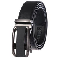 HKM-758931 Men's Casual Leather Belt with Multi-style Two-layer Buckle - Model LY36-000010-1
