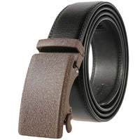 HKM-758931 Men's Casual Leather Belt with Multi-style Two-layer Buckle - Model LY36-000010-1