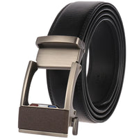 HKM-758931 Men's Casual Leather Belt with Multi-style Two-layer Buckle - Model LY36-000010-1