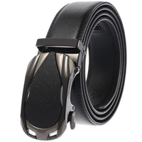HKM-758931 Men's Casual Leather Belt with Multi-style Two-layer Buckle - Model LY36-000010-1