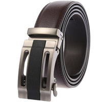 HKM-758931 Men's Casual Leather Belt with Multi-style Two-layer Buckle - Model LY36-000010-1