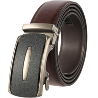 HKM-758931 Men's Casual Leather Belt with Multi-style Two-layer Buckle - Model LY36-000010-1