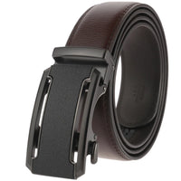 HKM-758931 Men's Casual Leather Belt with Multi-style Two-layer Buckle - Model LY36-000010-1