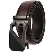 HKM-758931 Men's Casual Leather Belt with Multi-style Two-layer Buckle - Model LY36-000010-1