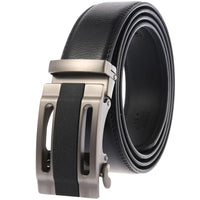 HKM-758931 Men's Casual Leather Belt with Multi-style Two-layer Buckle - Model LY36-000010-1