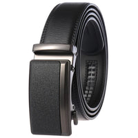 HKM-758931 Men's Casual Leather Belt with Multi-style Two-layer Buckle - Model LY36-000010-1
