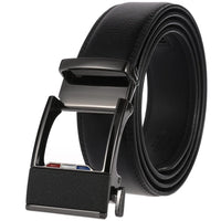 HKM-758931 Men's Casual Leather Belt with Multi-style Two-layer Buckle - Model LY36-000010-1