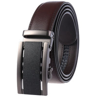 HKM-758931 Men's Casual Leather Belt with Multi-style Two-layer Buckle - Model LY36-000010-1