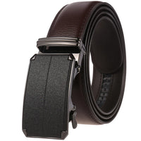 HKM-758931 Men's Casual Leather Belt with Multi-style Two-layer Buckle - Model LY36-000010-1