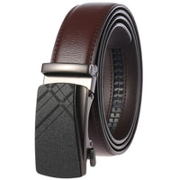HKM-758931 Men's Casual Leather Belt with Multi-style Two-layer Buckle - Model LY36-000010-1