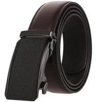 HKM-758931 Men's Casual Leather Belt with Multi-style Two-layer Buckle - Model LY36-000010-1