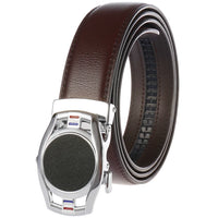 HKM-758931 Men's Casual Leather Belt with Multi-style Two-layer Buckle - Model LY36-000010-1