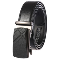 HKM-758931 Men's Casual Leather Belt with Multi-style Two-layer Buckle - Model LY36-000010-1