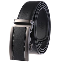 HKM-758931 Men's Casual Leather Belt with Multi-style Two-layer Buckle - Model LY36-000010-1