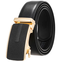 HKM-758931 Men's Casual Leather Belt with Multi-style Two-layer Buckle - Model LY36-000010-1