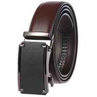 HKM-758931 Men's Casual Leather Belt with Multi-style Two-layer Buckle - Model LY36-000010-1