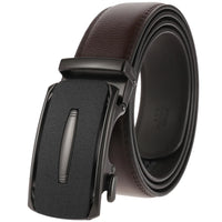 HKM-758931 Men's Casual Leather Belt with Multi-style Two-layer Buckle - Model LY36-000010-1